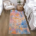thumbnail image 4 of 2x6 Rainbow Rug Runners for Hallways Kitchen Runner Rug Non Slip Washable Colorful Long Runner Rugs with Rubber Backing Soft Abstract Carpet Runner for Bedroom, Kitchen, Bathroom, Entryway, 4 of 9