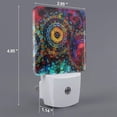 thumbnail image 2 of Naloa Mandala Colorful Night Lights Plug into Wall, Dusk to Dawn Sensor Warm White Led Night Light 0.5W, Nightlight suit for Adults, Bedroom, Bathroom, Hallway, Kitchen, 2 of 5