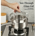thumbnail image 2 of Koch Systeme CS Ensemble de Casseroles en Acier Inoxydable 1&2 Qt avec Couvercle, Ensembles de Casseroles en Acier Inoxydable de Qualité Supérieure, Casseroles pour Induction, Acier Inoxydable, 2 of 6