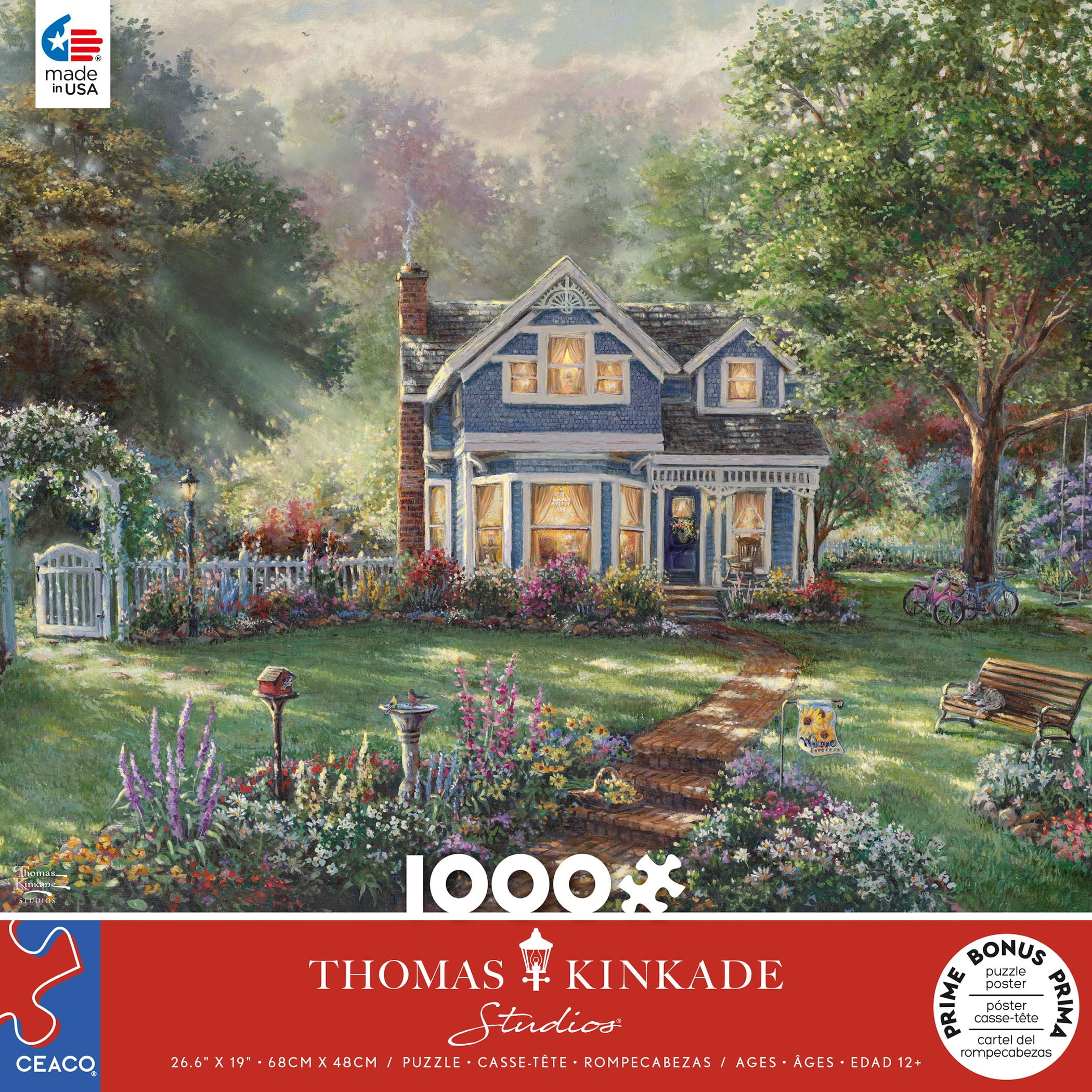 Ceaco 'The Old Fishing Lodge' 1000 Piece Jigsaw Puzzle – Challenging Puzzle With Full-Size Poster, Finished Size 26.5x19 Inches