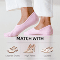 thumbnail image 5 of Women's No Show Socks - Breathable Cotton Blend, Moisture Wicking, Comfortable for Casual, Yoga, Home & Office - Cute Multi-Color Pack (Pink, Blue), 5 of 10