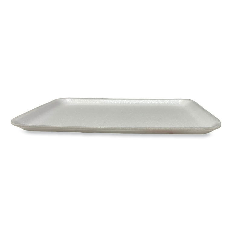 Meat Trays, 13.81 x 9.25 x 0.71, White, 100/Carton Meat Trays, 13.81 x 9.25 x 0.71, White, 100/Carton