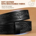 thumbnail image 4 of WHIPPY Western Leather Belt Strap for Kids Boys Girls Cowboy Cowgirl Embossed Belt Strap without Buckle, 4 of 7
