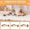 thumbnail image 3 of Floppy Fish Cat Toy, 2026 New USB Rechargeable Flopping Fish, Realistic Moving Kicker Toy with Catnip, Interactive Chew & Teething Play for All Breeds (Silver Arowana), 3 of 5