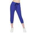 thumbnail image 2 of ALWAYS Women's Capri Jogger Lightweight Sweatpants with Pork Chop Pockets Royal Blue XL, 2 of 7