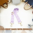 thumbnail image 6 of Purse Straps Replacement Crossbody, 1.5 Inch Wide Shoulder Bag Strapwith Light Gold Buckle, Light Purple Geometrical, 6 of 6