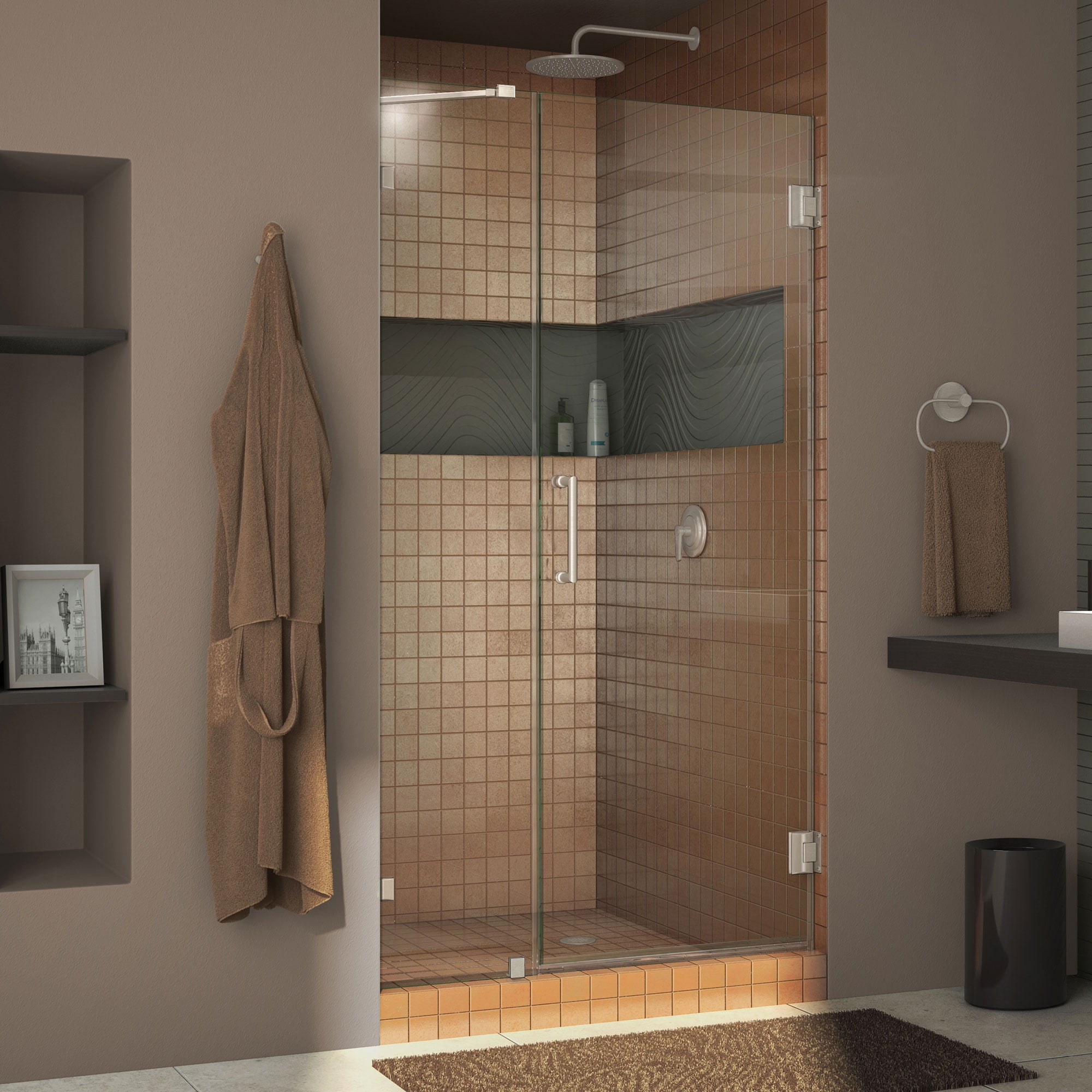 DreamLine Aqua Swing 5660 in. W x 58 in. H Frameless Tub Door with