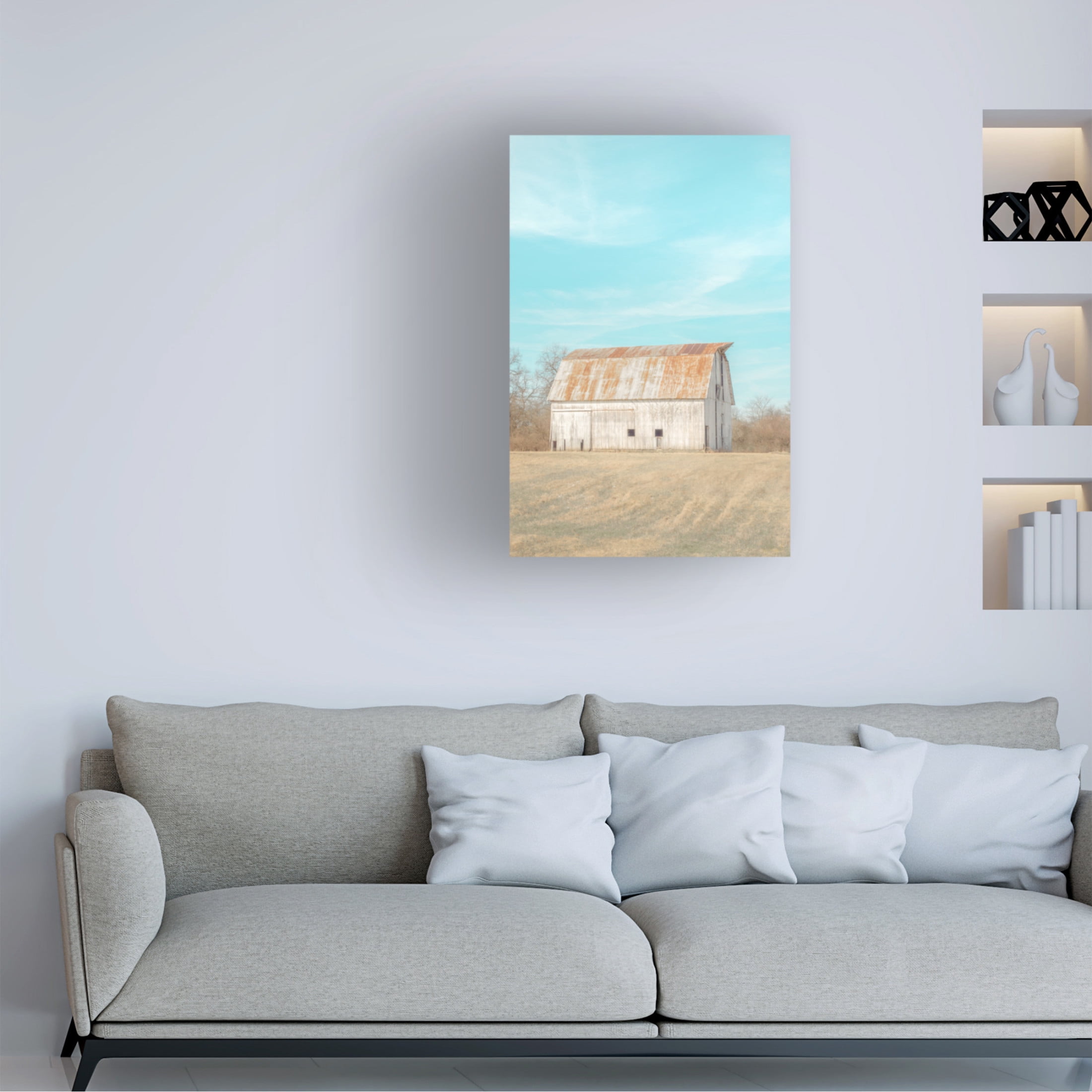 Canvas Wall Art - Life BeautifuLEE 'Ideal Soft Old Barn' Wall Art for Living Room, Bedroom, or Office Décor by Trademark Fine Art - 12 x 19 Inches