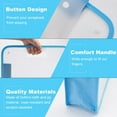 thumbnail image 5 of 3Pcs Scrapbook Paper Storage Organizer 15.8x13inch Clear Transparent Plastic File Bags Expandable Paper Folio with Portable Button Snap, 5 of 9
