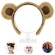 thumbnail image 2 of Orejas de Oso Marrón Diadema Oso Disfraz para Fiesta Cosplay Diadema de Animal para Maquillaje Lavado de Cara, 2 of 8