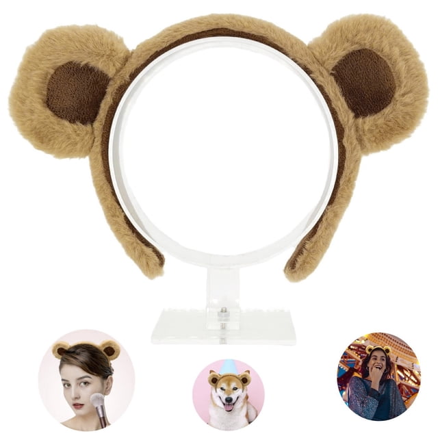 Hair Clip Brown Bear Ears Headband for Accessory for Makeup and Washing Face