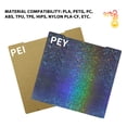 thumbnail image 4 of Hoja De Acero PEI PEY, Reutilizable Duradera 254x241 Mm Placa De Acero Para Impresora 3D Fácil De Instalar PEI Con Textura Suave PEY Para MK3S+ MK3S MK3 Para PC ABS, 4 of 7