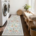 thumbnail image 4 of Runner Rug for Entryway, 2x6 Non-Slip Washable Stain-Resistant Ultra-Thin Carpet Soft Floral Low Pile Rug for Kitchen, Entryway, Hallway, Bathroom, Laundry, Dorm, 4 of 9