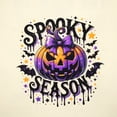thumbnail image 4 of VILOVE Women Halloween T-Shirt Spooky Season Letter Print Pumpkin Graphic Crew Neck Tee Tops, 4 of 5