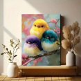 thumbnail image 6 of Qisvanset Three Fluffy Colorful Bird Canvas Print 15.75x11.81 Inches, 6 of 8