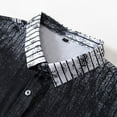 thumbnail image 5 of LMOIPLI Men's Summer Striped Shirts Button Down Short Sleeve Beach Vacation Hawaiian Shirt Casual Stylish Gradient Tops Black XL, 5 of 9