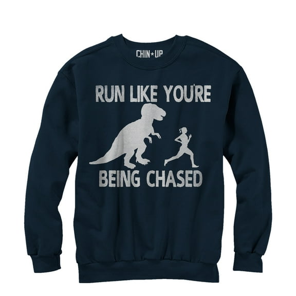 Women's CHIN UP Dinosaur Run Sweatshirt Navy X Large