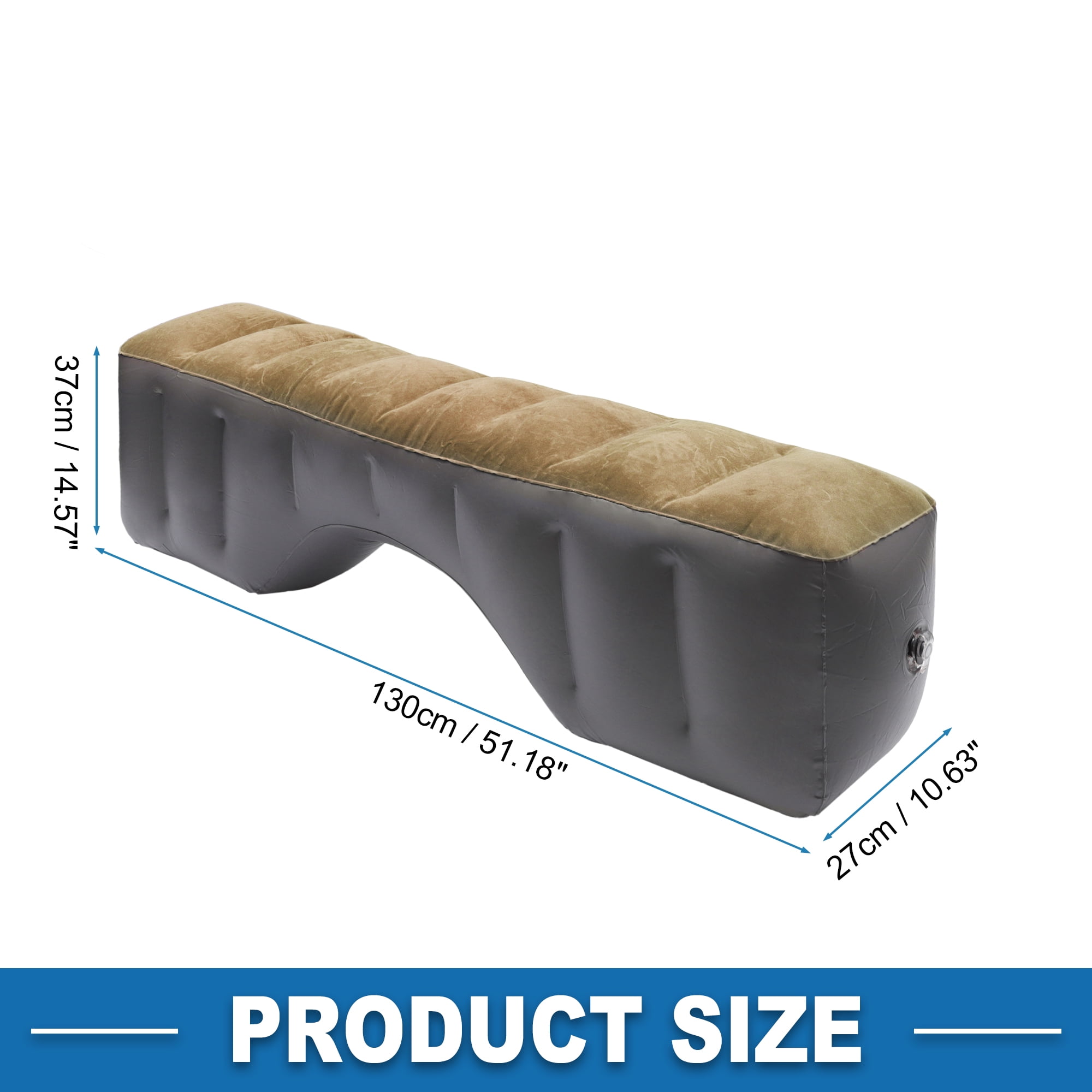 Unique Bargains Car Mattress Sleeping Mat Comfortable Rear Seat Air Bed Gap Pad for Napping Travel, Brown Gray