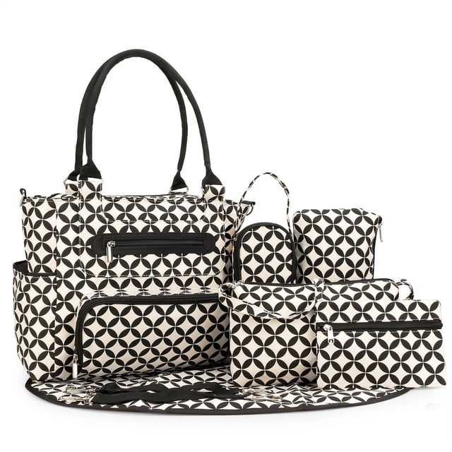 SPEKSEE Versatile Large Capacity Mommy Bag Diaper Tote with Multiple Accessories for Outdoor Use