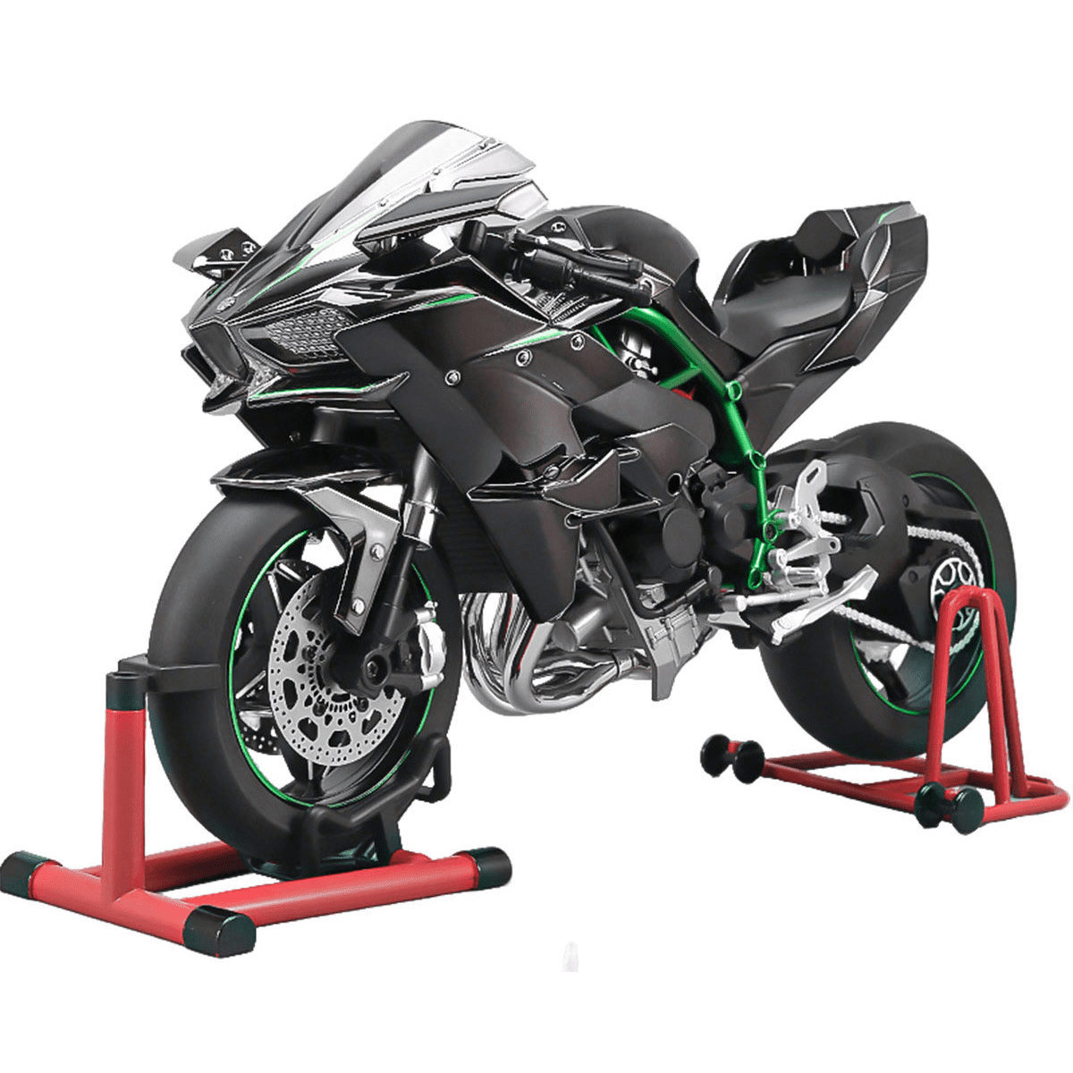 1/6 Scale Track Edition Alloy Dynamic RC Motorcycle Model, Realistic Simulation Sports RC Dirt Bike with Ignition Sound, Exhaust Smoke Effects & Light-Up Functions for Enthusiasts