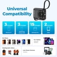 thumbnail image 3 of 20000mAh Ultra Mini Portable Charger Power Bank,22.5W Fast Charging Phone Charger with Built-in Lanyard-style Charging Cables,Travel Charger Battery Pack for iPhone 17/16 Samsung,iPad,Black, 3 of 11