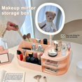 thumbnail image 2 of Organizador de maquillaje DASITON con espejo recargable rosa, 2 of 6