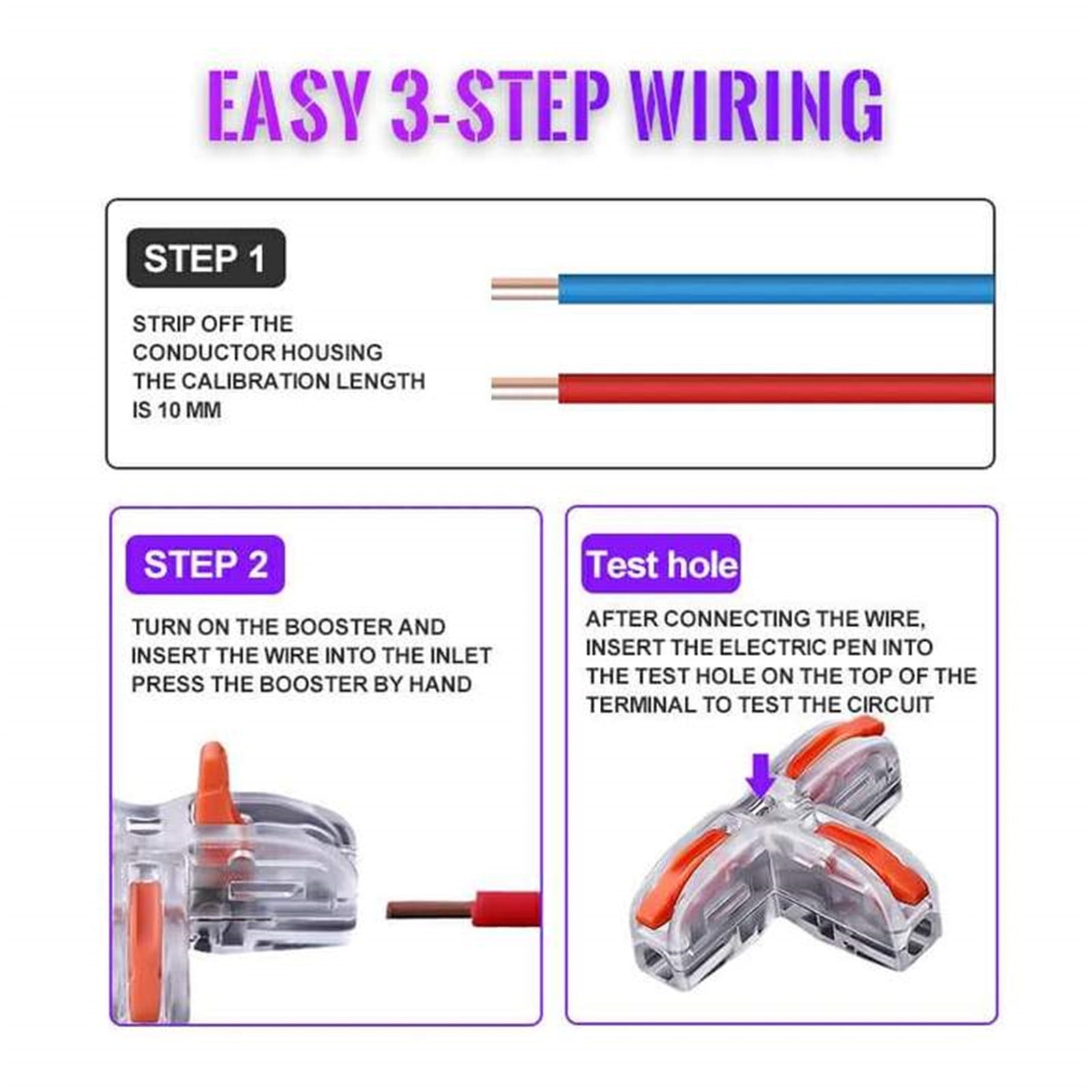 Cadorn T - Type Terminal Block Splitter Connector – Efficient Wire Connection & Splitting Device