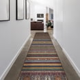 thumbnail image 6 of Ottomanson Non-Slip Hallway Runner Rug 2'7" x 9'10" Perfect for High Traffic Areas, Multi Stripes, 6 of 8