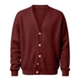 thumbnail image 5 of Kukoosong Men's V Neck Knit Cardigan, Fall Casual Loose Fit Outerwear, Long Sleeve Button Front Pocket Coat for Daily Commute, 5 of 6