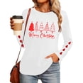 thumbnail image 7 of Hvot&aat Christmas Shirts for Women Merry Christmas Printed Pullover T-Shirt Crewneck Long Sleeve Vacation Tunics Tops, 7 of 7