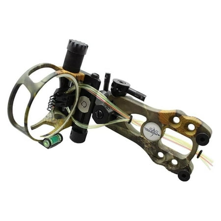 Southland Archery Supply Aluminum 5 Pins .019 Fiber Optic Tool-Less Bow Sight with Micro Adjustments and LED Light (Black)