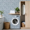 thumbnail image 4 of Peel and Stick Wallpaper 17.7in x 9.8ft Abstract Floral Blue White Line Art Design Contact Paper Vinyl Waterproof Self Adhesive Wall Paper for Bedroom Shelf Cabinet Renter Friendly, 4 of 8