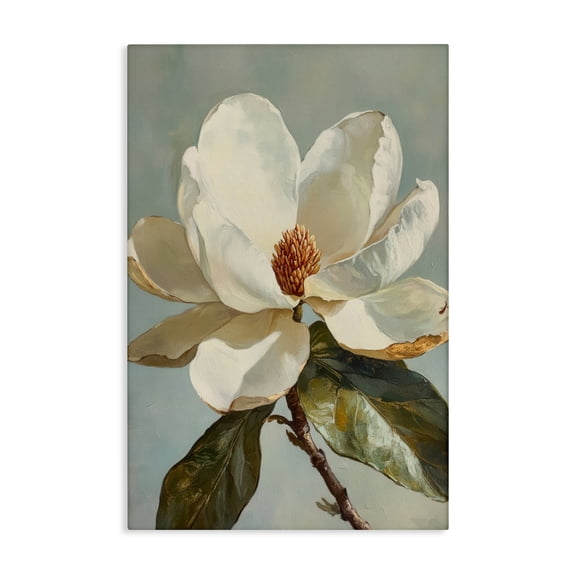 Stupell Industries Contemporary Blossomed White Magnolia Floral Canvas Art, 16 x 24, by Petals Prints Design