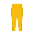 thumbnail image 4 of Womens Capris For Summer Dressy Cropped High Waist Yoga Pants Comfy Stretchy Leggings Workout Compression Pants Thigh Garters Chafing Womens Business Tops plus Size Leggings for Women 3x plus Size, 4 of 4