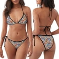 thumbnail image 3 of Balery Set Of Travel Vintage Pijama Estampado Bikini de Dos Piezas para Mujer - Conjunto de Bikini Ajustable Sexy y Cómodo para Playa, 3 of 6