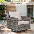 thumbnail image 3 of Gymojoy Patio Furniture Set, 5 Pieces Outdoor Furniture Sets with Rocking Swivel Chairs, Wicker Rattan Outdoor Conversation Set with Table for Backyard, Deck, Porch, 3 of 11
