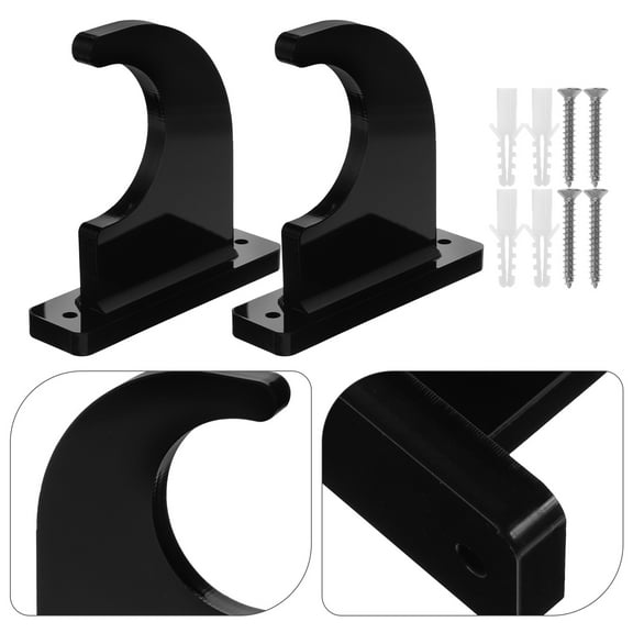 KAKOWELY 1 Pair Wall Mounted Sword Display Stand for Baseball Rod Holder Collectors Simple Design