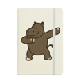 thumbnail image 1 of Hippo Standing Posture Art Deco Fashion Notebook Official Fabric Hard Cover Classic Journal Diary, 1 of 3