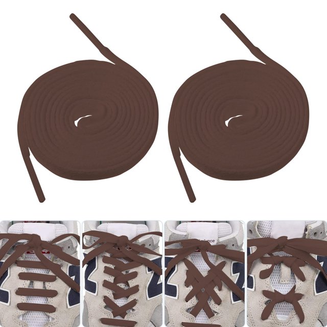 Jumpingount 2 pack/lote cordones a prueba de arañazos resistentes a desgarros y resistentes al desgaste para todos los cordones de zapatillas Accesorios de calzado Marrón 120cm