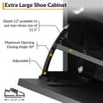 thumbnail image 6 of Shoe Cabinet Storage, Hidden Freestanding Shoe Rack with 4 Flip Drawers and Adjustable Shelf, Shoe Cabinet with Open Shelves for Entryway, Hallway, Foyer, 6 of 11