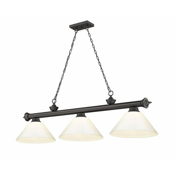 3 Light Billiard in Traditional and Classical Style-18.75 inches Tall and 14 inches Wide Bailey Street Home 372-Bel-4596667