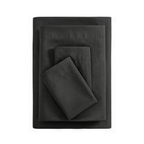 Mainstays Basic Value Microfiber Bed Sheet Set, Queen, Black, 4 Piece