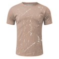 thumbnail image 4 of TSADFHJI Mens Tank Tops Beach Fall Mens Summer Fashion Simple Color Matching T Shirt with Short Sleeves And Round Neck Xl Dark Gray, 4 of 4