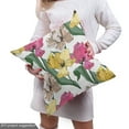 thumbnail image 5 of Ambesonne Pink Floral Fabric by the Yard Upholstery, Spring Perennial Flora, 10 Yards, Laurel Green Multicolor, 5 of 5