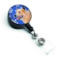 thumbnail image 1 of Australian Cattle Dog Winter Snowflakes Holiday Retractable Badge Reel, 1 of 1