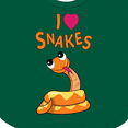 thumbnail image 4 of Inktastic I Love Snakes Boys or Girls Baby Bib, 4 of 4