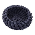 thumbnail image 1 of Cama nido para gatos tejida a mano, rascador portátil redondo Flexible, resistente, cálido, antideslizante Azul oscuro, 1 of 8