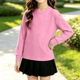 thumbnail image 2 of YOUYEDIAN Girls Oversized Sweatshirts Boys Casual Long Sleeve Crewneck Fleece Pullover Tops, 2 of 5