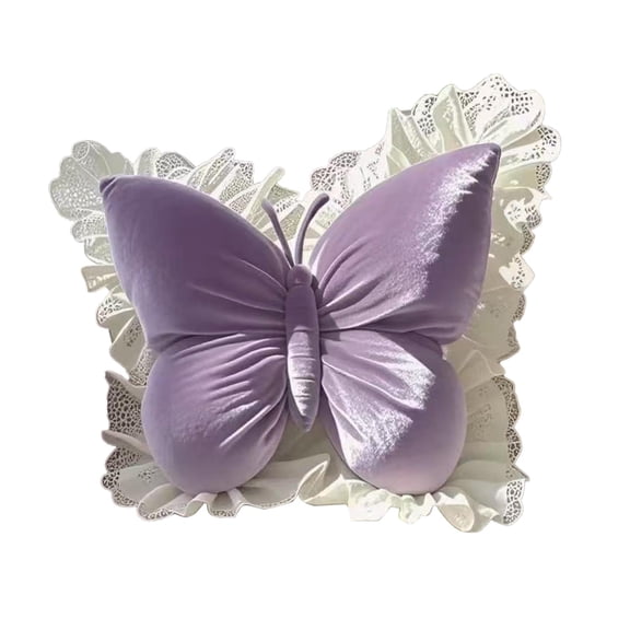 Butterfly Decorative Pillow Sofa Throw Cushion Stuffed Animal Large 50x40cm Photo Prop for Adults Bedroom Office