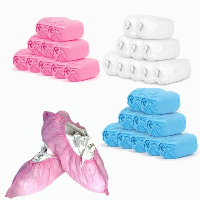 Shoe Covers Disposable 100 Pack 50 PairsBoot Covers Non-Slip For IndoorDurable Noiseless Shoe Booties Covers For Home Real EstateWorkplaceConstruction